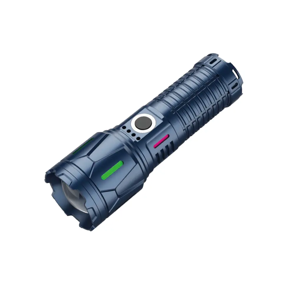 Torcia tattica ricaricabile a LED da 10 W per campeggio e sicurezza