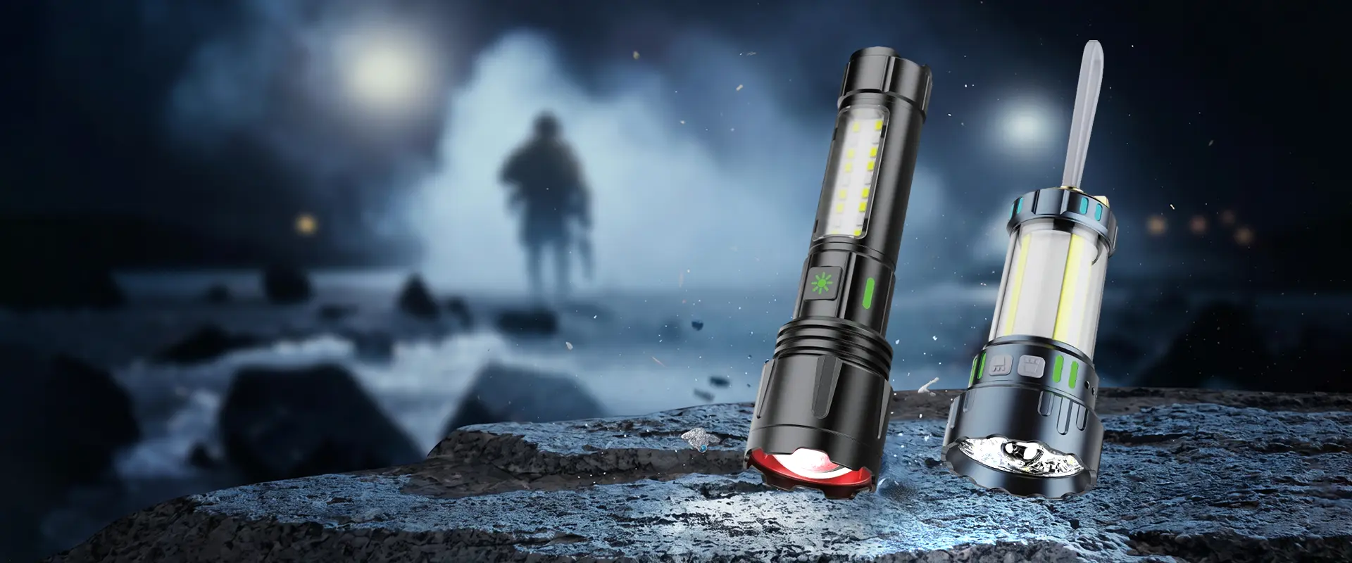 Torcia LED tattica Forest Tiger: ricaricabile ad alto lume per uso intensivo