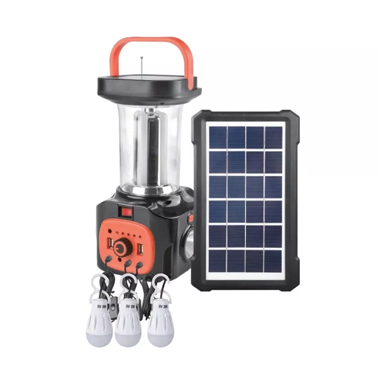 Kit lanterna solare da campeggio 3W ricaricabile
